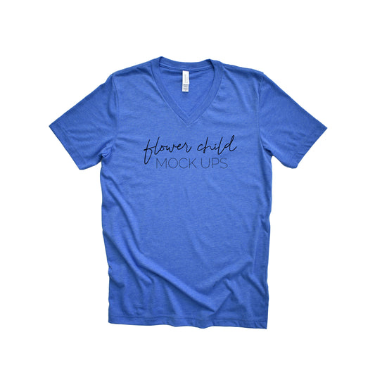 Bella Canvas 3005 Heather True Royal Mockup