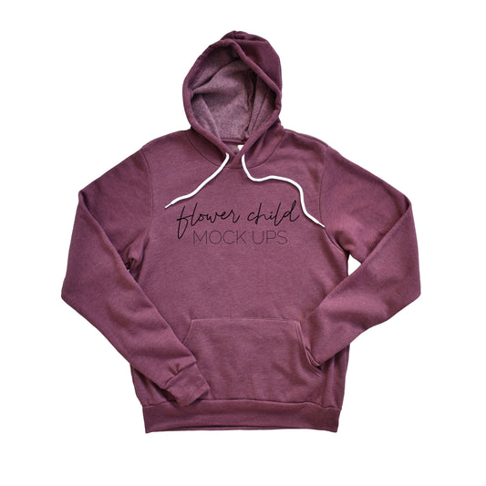 Bella Canvas 3719 Heather Maroon Mockup