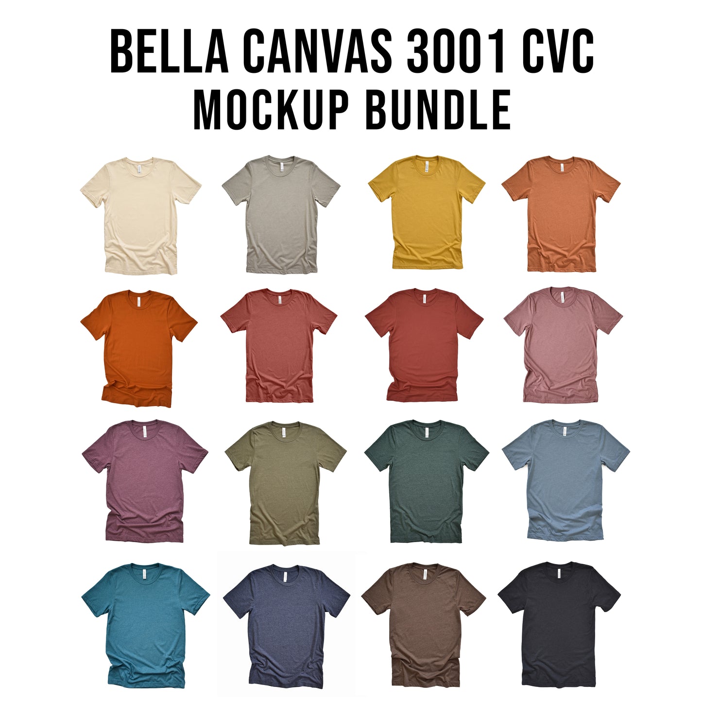Bella Canvas 3001CVC Mockup Bundle Relaxed