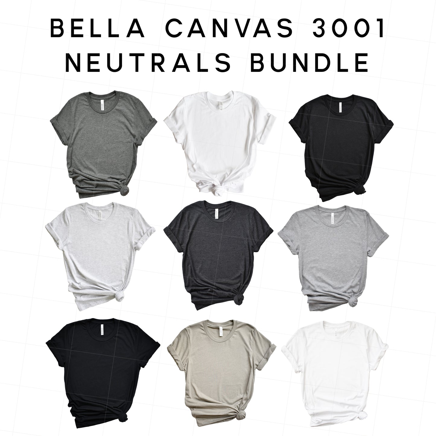 Bella Canvas 3001 Neutrals Bundle - flowerchildmockups