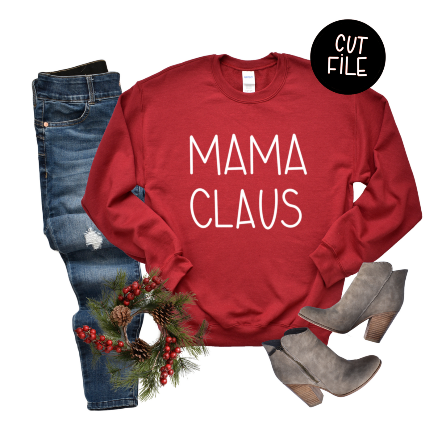 Mama Claus Cut File - flowerchildmockups