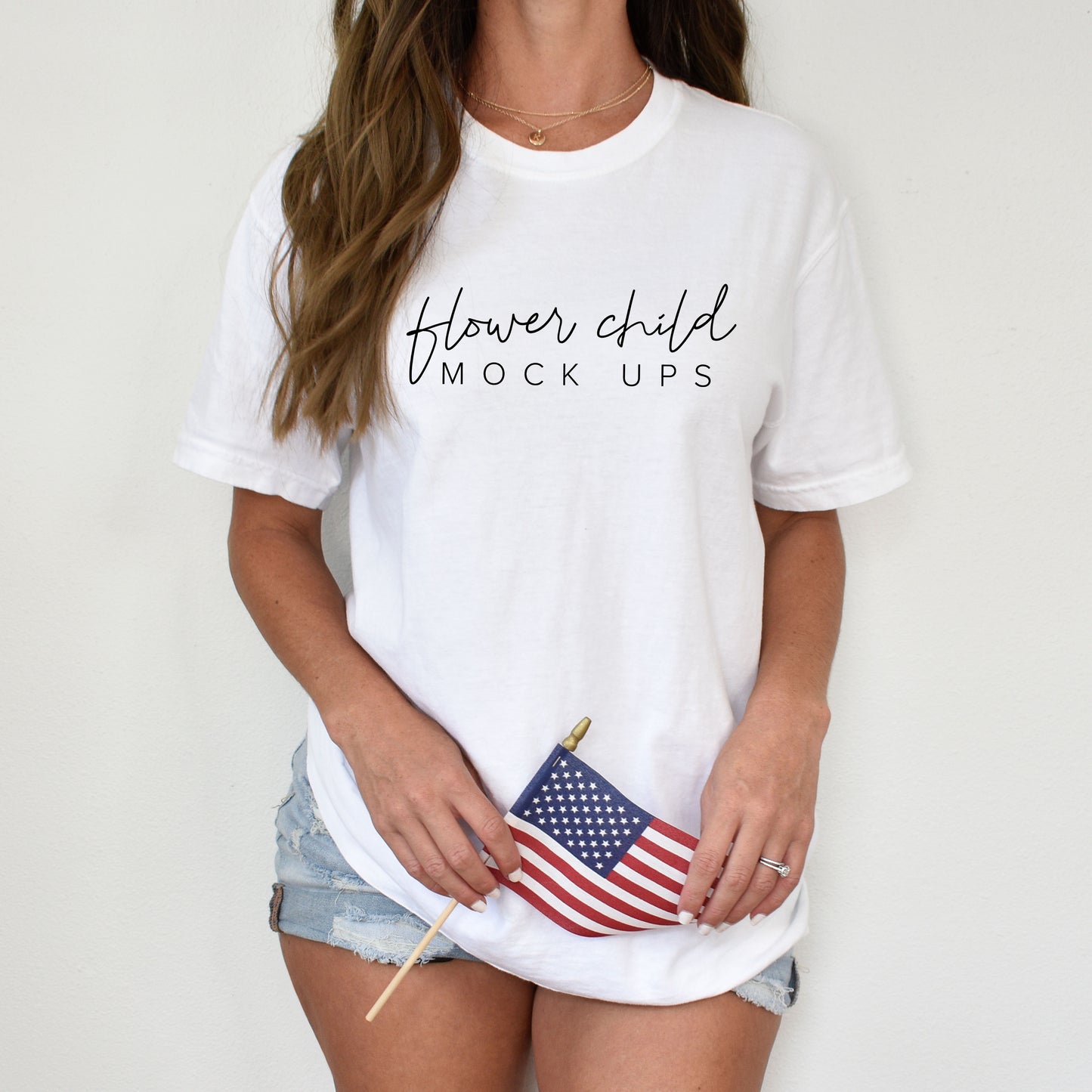 4th of July Mockup | White Tshirt Model Mockup | Bella Canvas 3001 | Comfort Colors 1717